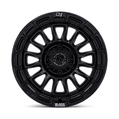 Black Rhino Hard Alloys | BR025 RIVAL | 17.0x8.50 | 6X139.7 | 25 | MATTE BLACK W/ GLOSS BLK-LP