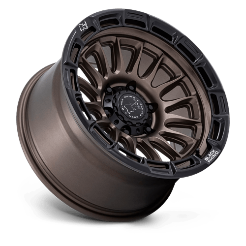 Black Rhino Hard Alloys | BR025 RIVAL | 17.0x8.50 | 5X114.3 | 25 | BURNT BRONZE W/ MATTE BLK-LP