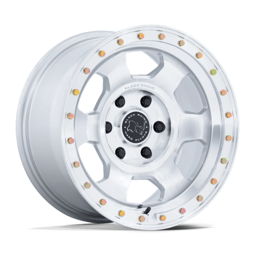 Black Rhino Hard Alloys | BR029 TROOPER | 17.0x8.50 | 5X127 | -10 | GLOSS SILVER W/ MACHINED FACE