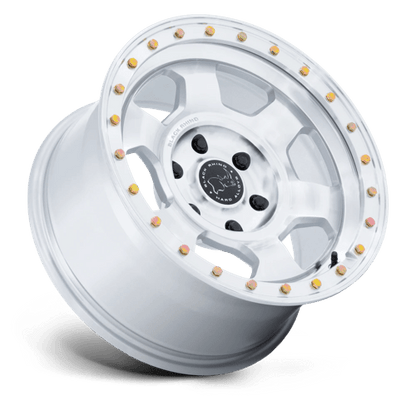 Black Rhino Hard Alloys | BR029 TROOPER | 17.0x8.50 | 5X127 | -10 | GLOSS SILVER W/ MACHINED FACE