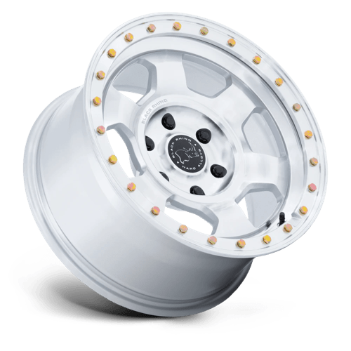 Black Rhino Hard Alloys | BR029 TROOPER | 17.0x8.50 | 6X139.7 | 0 | GLOSS SILVER W/ MACHINED FACE