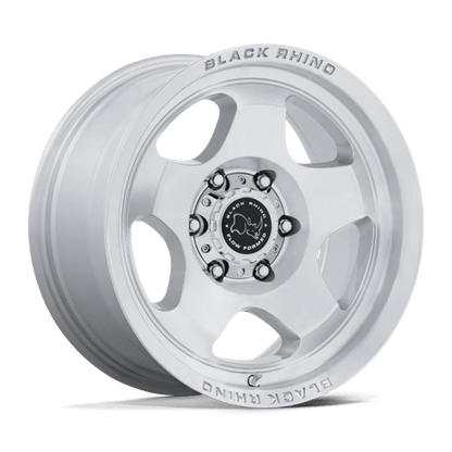 Black Rhino Hard Alloys | BR031 SOL | 17.0x8.00 | 6X139.7 | 30 | GLOSS SILVER W/ MACHINED FACE
