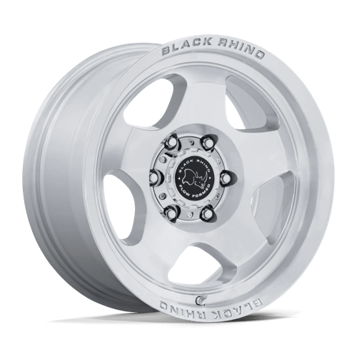 Black Rhino Hard Alloys | BR031 SOL | 17.0x8.00 | 5X110 | 20 | GLOSS SILVER W/ MACHINED FACE