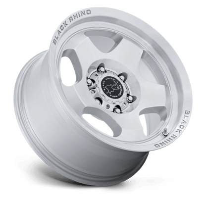 Black Rhino Hard Alloys | BR031 SOL | 17.0x8.00 | 6X139.7 | 30 | GLOSS SILVER W/ MACHINED FACE