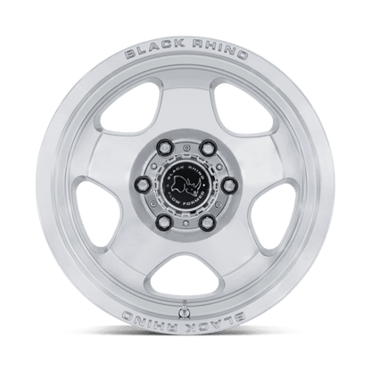Black Rhino Hard Alloys | BR031 SOL | 17.0x8.00 | 5X130 | 20 | GLOSS SILVER W/ MACHINED FACE