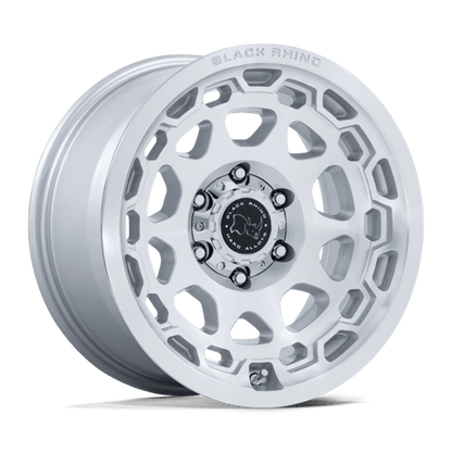 Black Rhino Hard Alloys | BR026 CONGO | 17.0x8.50 | 5X127 | 35 | GLOSS SILVER W/ MACHINED FACE