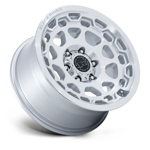 Black Rhino Hard Alloys | BR026 CONGO | 17.0x8.50 | 5X114.3 | 35 | GLOSS SILVER W/ MACHINED FACE