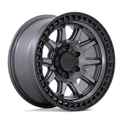 Black Rhino Hard Alloys | CALICO | 17.0x8.50 | 5X127 | 34 | MATTE GUNMETAL W/ M-BLACK LIP