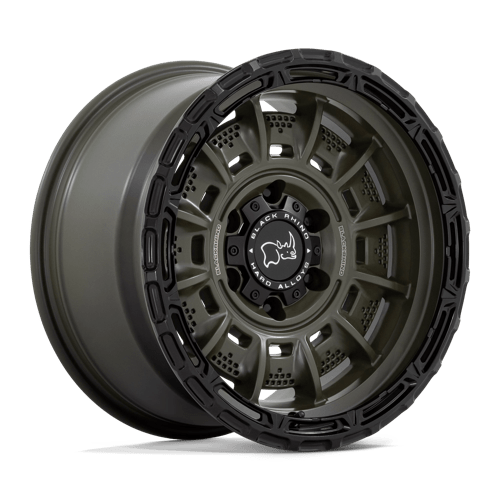 Black Rhino Hard Alloys | LEGION | 17.0x9.00 | 6X139.7 | 0 | OLIVE DRAB GREEN W/ BLACK LIP