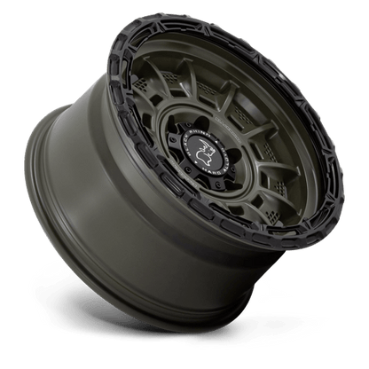 Black Rhino Hard Alloys | LEGION | 17.0x9.00 | 5X127 | 0 | OLIVE DRAB GREEN W/ BLACK LIP