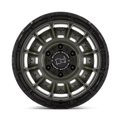 Black Rhino Hard Alloys | LEGION | 17.0x9.00 | 5X127 | 0 | OLIVE DRAB GREEN W/ BLACK LIP