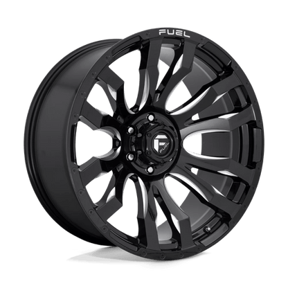 Fuel 1PC | D673 BLITZ | 22.0x10.00 | 8X170 | -18 | GLOSS BLACK MILLED