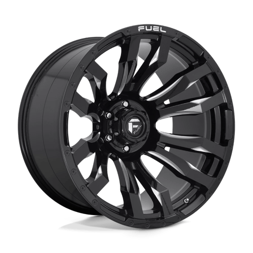 Fuel 1PC | D673 BLITZ | 22.0x12.00 | 6X139.7 | -44 | GLOSS BLACK MILLED