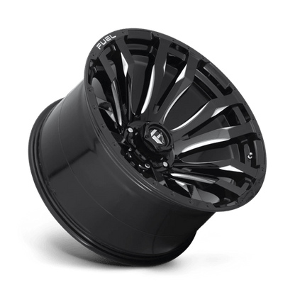Fuel 1PC | D673 BLITZ | 22.0x12.00 | 6X139.7 | -44 | GLOSS BLACK MILLED