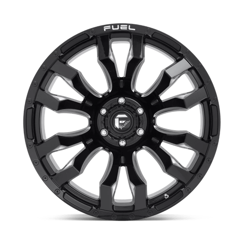 Fuel 1PC | D673 BLITZ | 22.0x12.00 | 6X139.7 | -44 | GLOSS BLACK MILLED