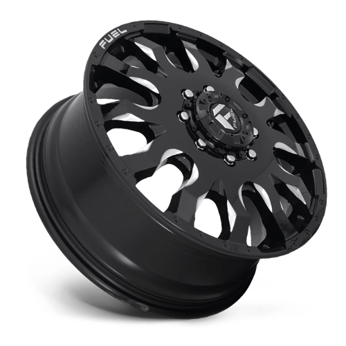 Fuel 1PC | D673 BLITZ | 20.0x8.25 | 8X165.1 | 105 | GLOSS BLACK MILLED