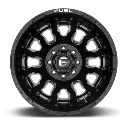 Fuel 1PC | D673 BLITZ | 20.0x8.25 | 8X200 | -202 | GLOSS BLACK MILLED