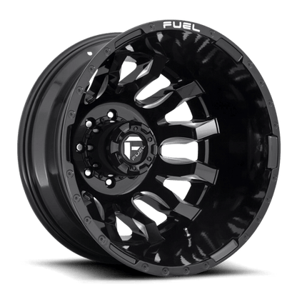 Fuel 1PC | D673 BLITZ | 20.0x8.25 | 8X210 | -221 | GLOSS BLACK MILLED