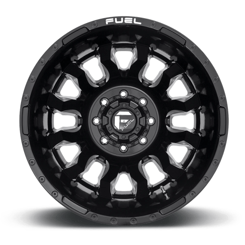 Fuel 1PC | D673 BLITZ | 20.0x8.25 | 8X165.1 | -240 | GLOSS BLACK MILLED