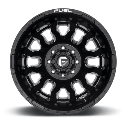 Fuel 1PC | D673 BLITZ | 20.0x8.25 | 8X165.1 | -240 | GLOSS BLACK MILLED