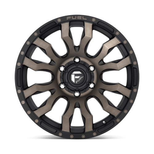 Fuel 1PC | D674 BLITZ | 20.0x10.00 | 8X180 | -18 | MATTE BLACK DOUBLE DARK TINT