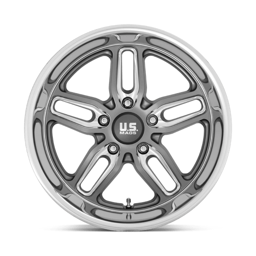 US Mag 1PC | U129 CTEN | 22.0x10.50 | 5X127 | 1 | MATTE GUN METAL MILLED