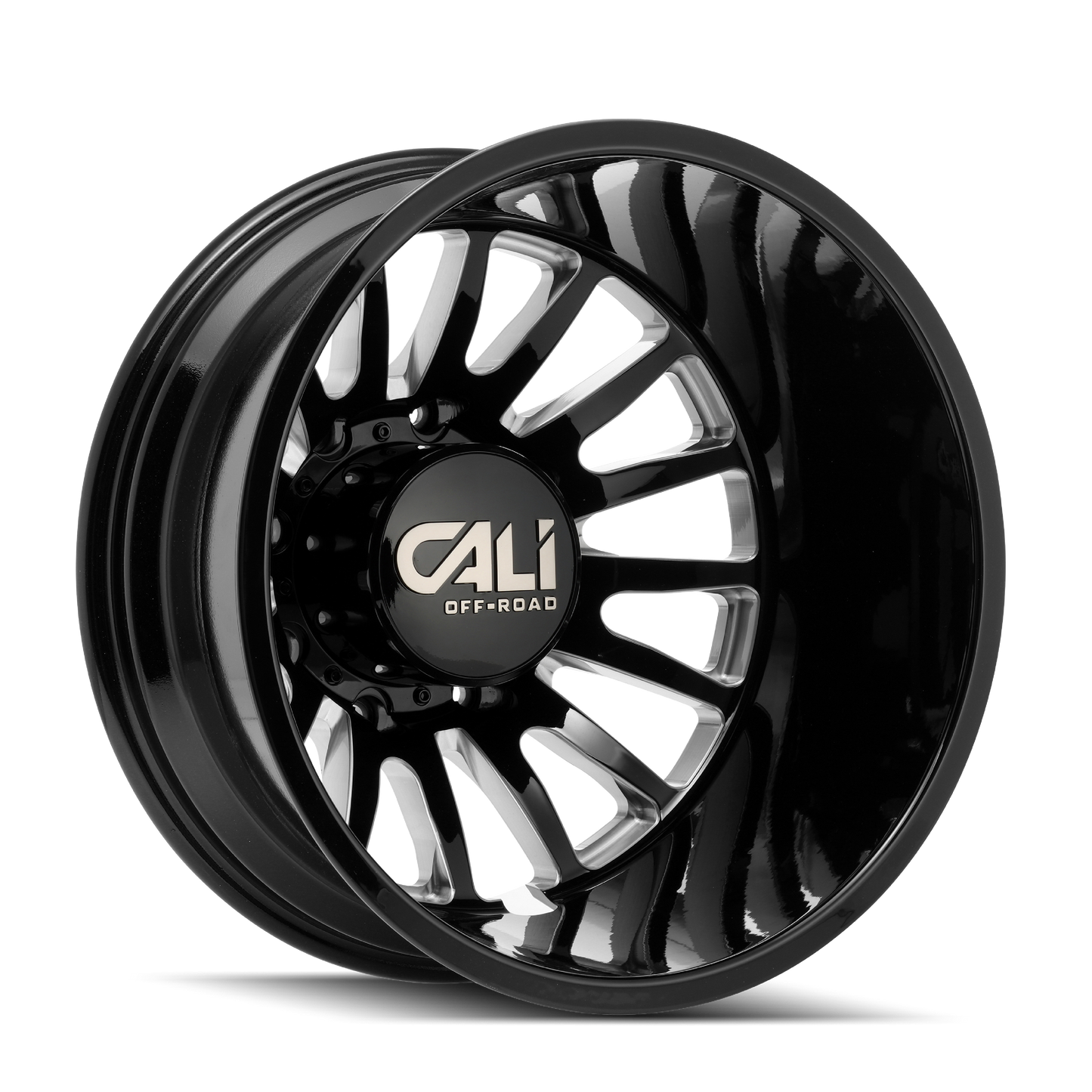 CALI OFF-ROAD SUMMIT DUALLY GLOSS BLACK MILLED | 22x8.25 | 8x165.1 | -192mm | 9110D-22881BMR192