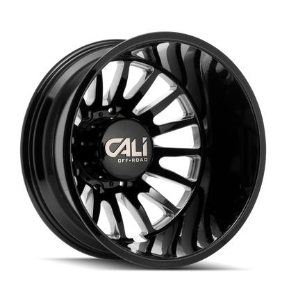 CALI OFF-ROAD SUMMIT DUALLY GLOSS BLACK MILLED | 22x8.25 | 8x165.1 | -192mm | 9110D-22881BMR192