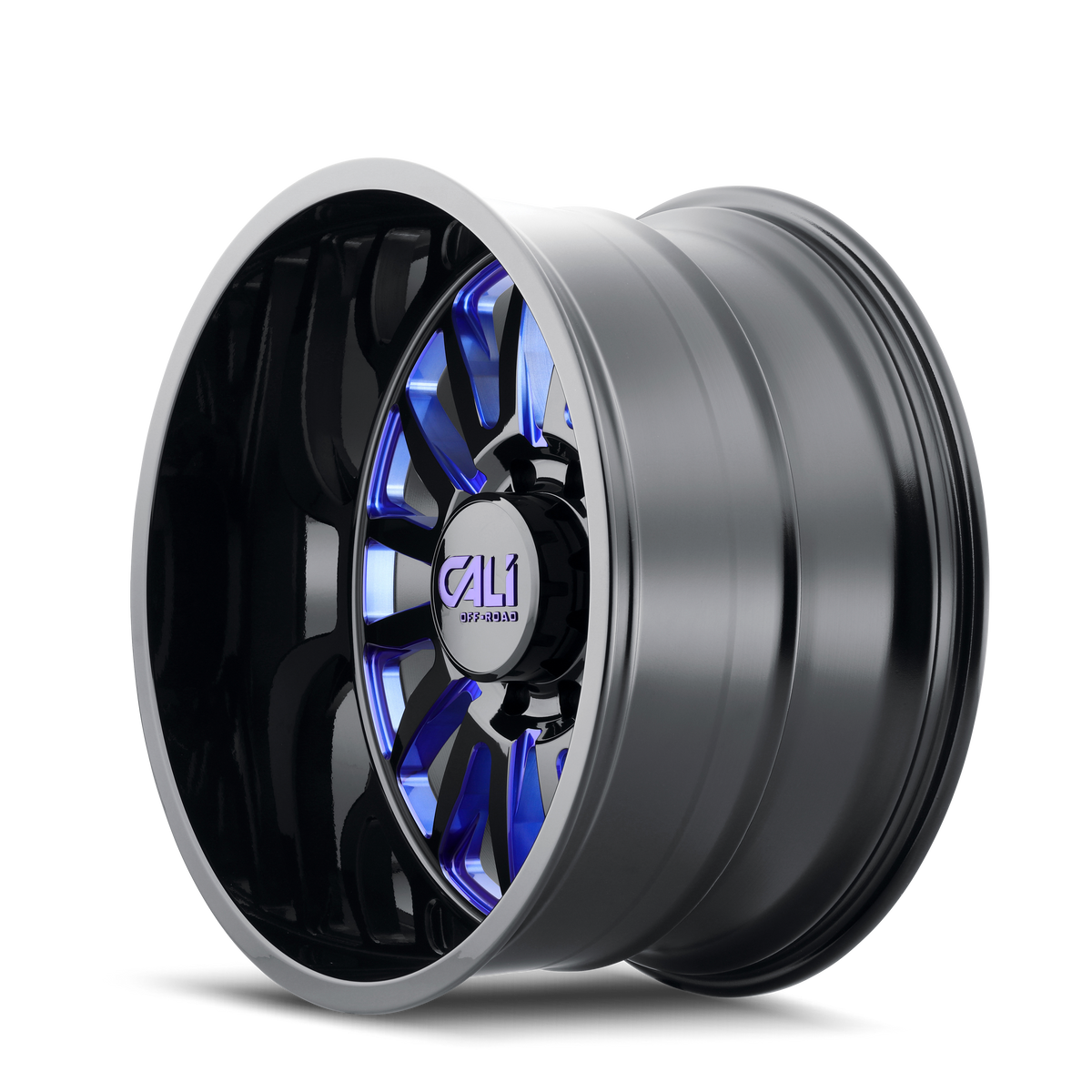 CALI OFF-ROAD SUMMIT GLOSS BLACK MILLED PRISM BLUE | 20x10 | 8x180 | -25mm | 9110-2178BTB