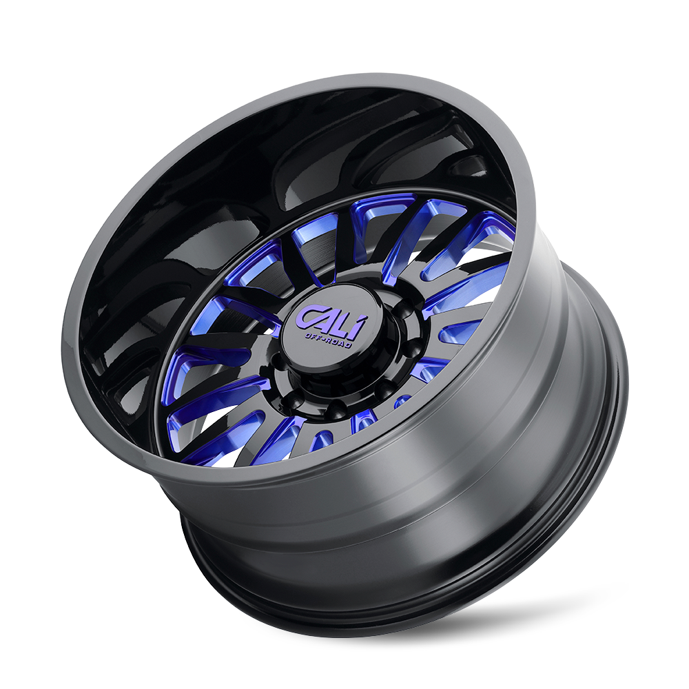 CALI OFF-ROAD SUMMIT GLOSS BLACK MILLED PRISM BLUE | 20x10 | 5x139.7 | -25mm | 9110-2185BTB