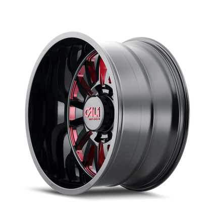 CALI OFF-ROAD SUMMIT GLOSS BLACK MILLED PRISM RED | 20x10 | 8-180 | -25mm | 9110-2178BTR