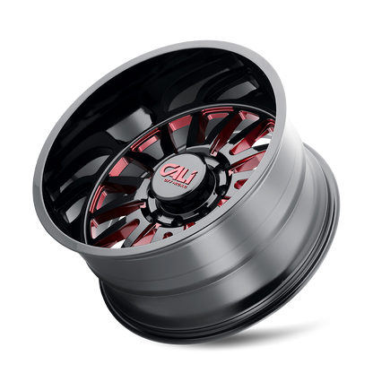 CALI OFF-ROAD SUMMIT GLOSS BLACK MILLED PRISM RED | 20x9 | 5-139.7 | mm | 9110-2985BTR
