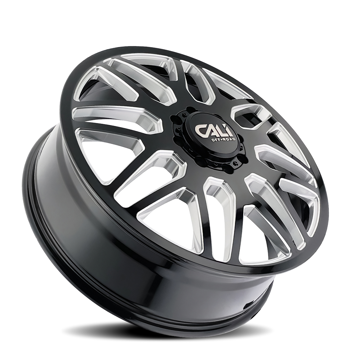 CALI OFF-ROAD INVADER DUALLY GLOSS BLACK MILLED | 24x8.25 | 8x165.1 | 115mm | 9115D-24881BMF115