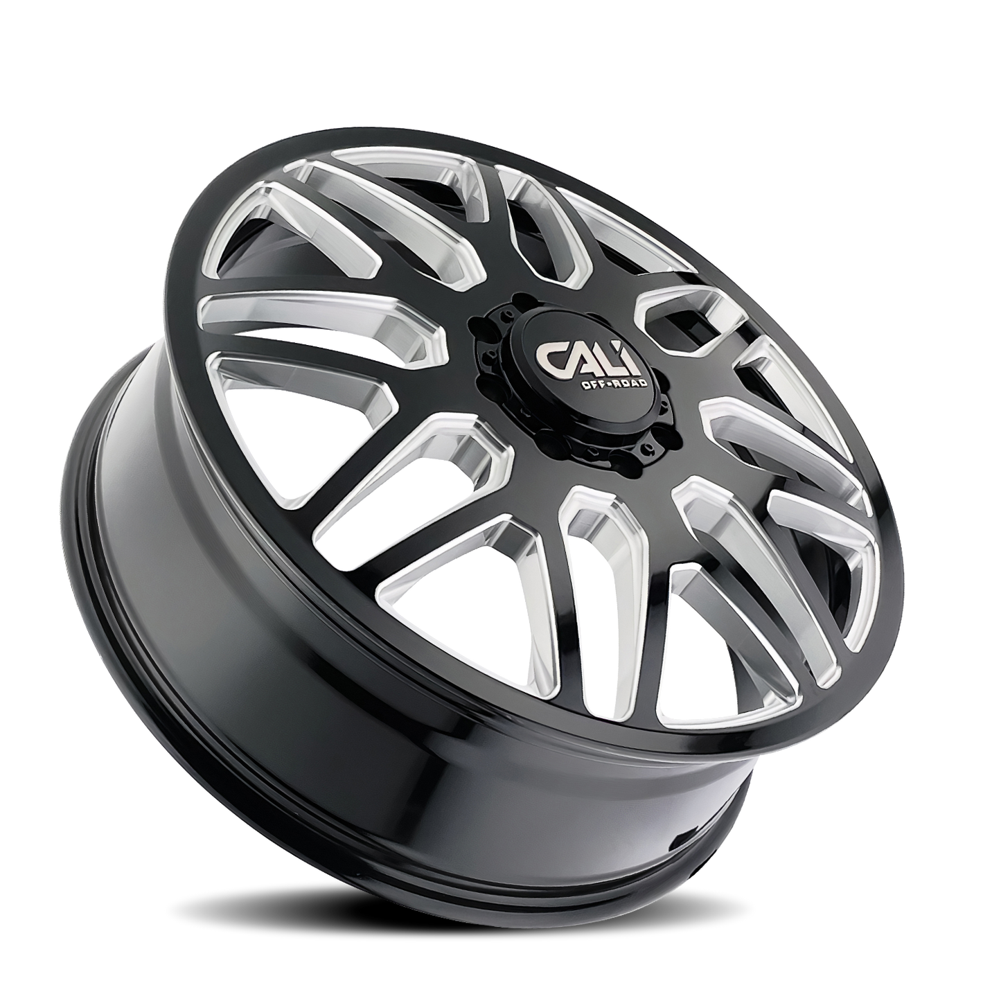 CALI OFF-ROAD INVADER DUALLY GLOSS BLACK MILLED | 22x8.25 | 8x210 | 115mm | 9115D-22879BMF115