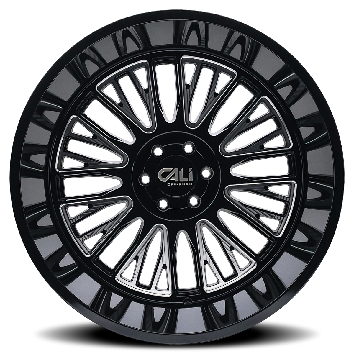 CALI OFF-ROAD VERTEX GLOSS BLACK MILLED | 24x14 | 6x139.7 | -76mm | 9116-24483BM