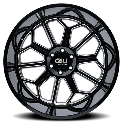 CALI OFF-ROAD AUBURN GLOSS BLACK MILLED | 20x10 | 6x135 | -25mm | 9117-2136BM