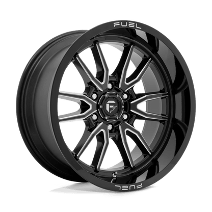 Fuel 1PC | D761 CLASH | 20.0x10.00 | 6X139.7 | -18 | GLOSS BLACK MILLED