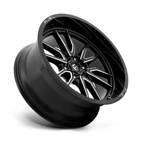 Fuel 1PC | D761 CLASH | 22.0x10.00 | 6X139.7 | -18 | GLOSS BLACK MILLED
