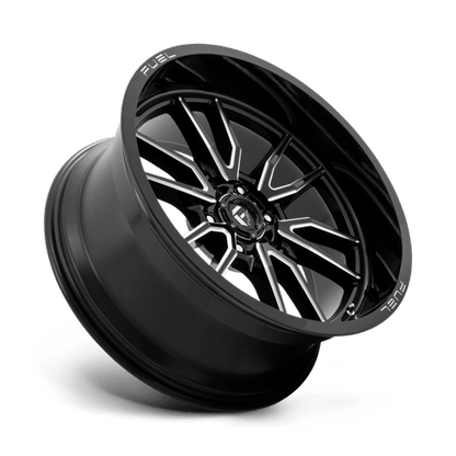 Fuel 1PC | D761 CLASH | 22.0x10.00 | 6X139.7 | -18 | GLOSS BLACK MILLED