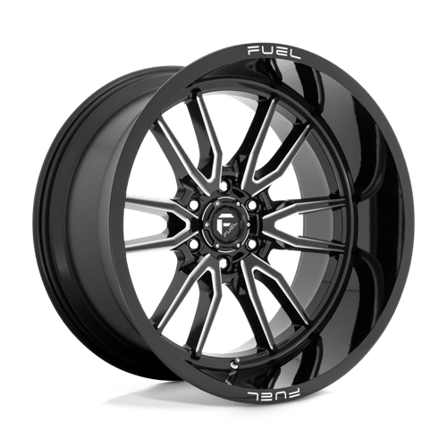 Fuel 1PC | D761 CLASH | 22.0x12.00 | 6X139.7 | -44 | GLOSS BLACK MILLED