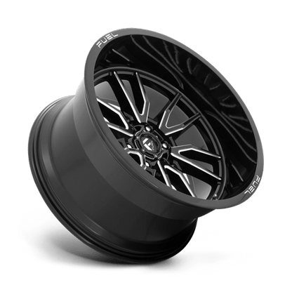 Fuel 1PC | D761 CLASH | 22.0x12.00 | 6X139.7 | -44 | GLOSS BLACK MILLED