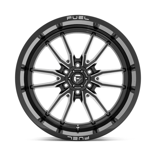 Fuel 1PC | D761 CLASH | 22.0x12.00 | 6X139.7 | -44 | GLOSS BLACK MILLED