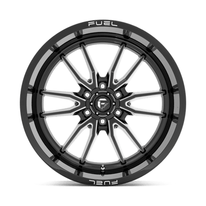 Fuel 1PC | D761 CLASH | 22.0x12.00 | 6X139.7 | -44 | GLOSS BLACK MILLED