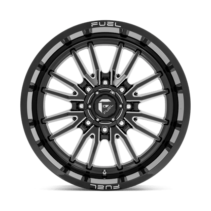 Fuel 1PC | D761 CLASH | 22.0x12.00 | 8X170 | -44 | GLOSS BLACK MILLED