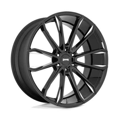 DUB 1PC | S252 CLOUT | 24.0x10.00 | 6X135 | 30 | GLOSS BLACK MILLED