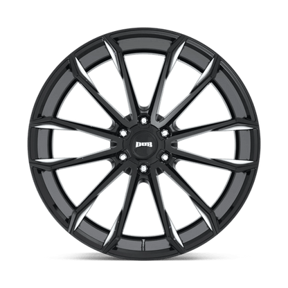 DUB 1PC | S252 CLOUT | 24.0x10.00 | 6X135 | 30 | GLOSS BLACK MILLED