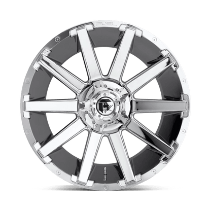 Fuel 1PC | D614 CONTRA | 20.0x9.00 | 6X135/6X139.7 | 20 | CHROME PLATED