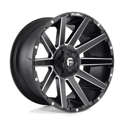 Fuel 1PC | D616 CONTRA | 22.0x10.00 | 6X135/6X139.7 | -19 | MATTE BLACK MILLED
