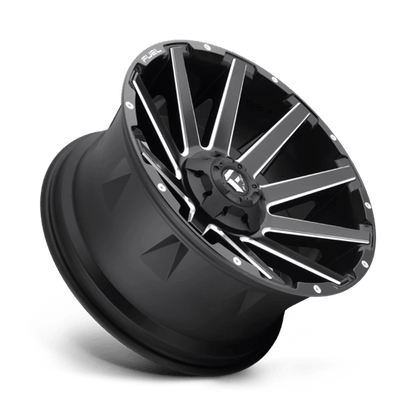 Fuel 1PC | D616 CONTRA | 20.0x10.00 | 8X165.1 | -18 | MATTE BLACK MILLED