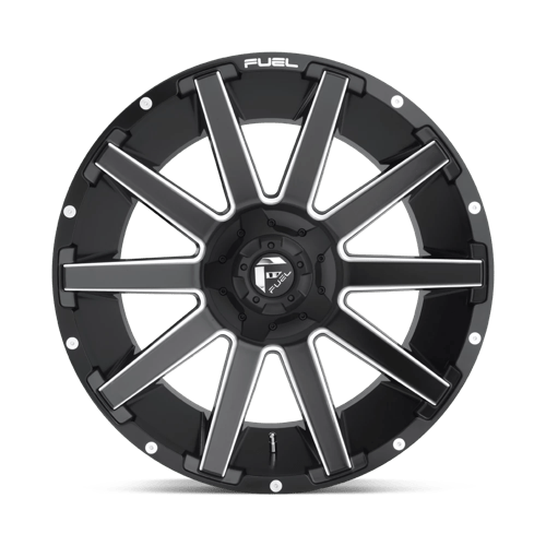 Fuel 1PC | D616 CONTRA | 20.0x10.00 | 8X180 | -18 | MATTE BLACK MILLED
